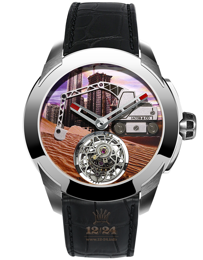 Jacob & Co Gents Collection Watch PI422.20.AB.AB.A 49 mm Titanium Case Painted Dial
