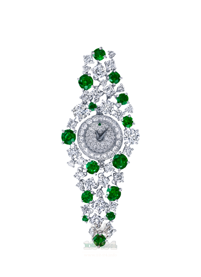 Graff Jewellery Watches Watch GW-BabyGalaxy-Em+Diam_1 White gold Case Silver Dial