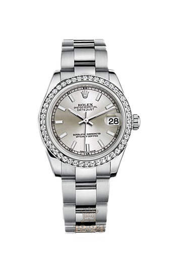 Rolex Datejust Watch 178384-0043 31 mm Steel / White gold Case Silver Dial