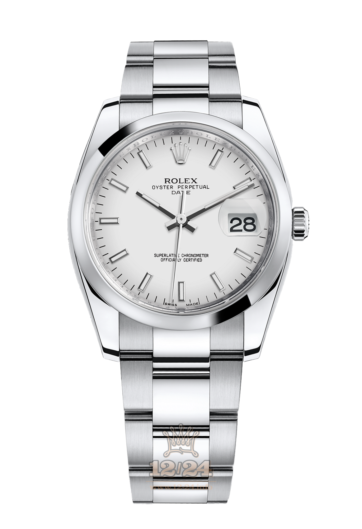 Rolex Datejust Watch 115200-0008 34 mm Stainless steel Case White Dial