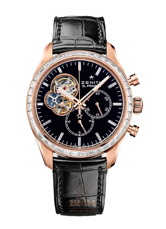 Zenith Chronomaster Watch 22.2080.4061/21.C496 42 mm Pink gold Case Black Dial