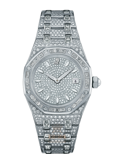 Audemars Piguet Royal Oak Watch 67604BC.ZZ.1211BC.01 33 mm White gold Case Silver Dial