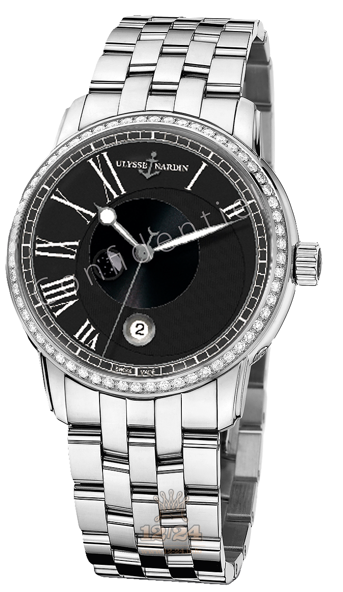 Ulysse Nardin Classic Watch 8293-122B-7/422 40 mm Stainless steel Case Black Dial
