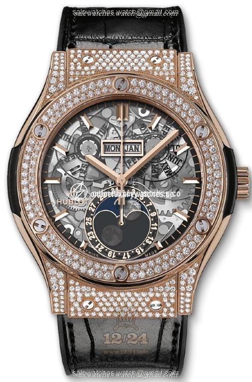 Hublot Classic Fusion Watch 517.OX.0180.RX.1704 45 mm Pink gold Case