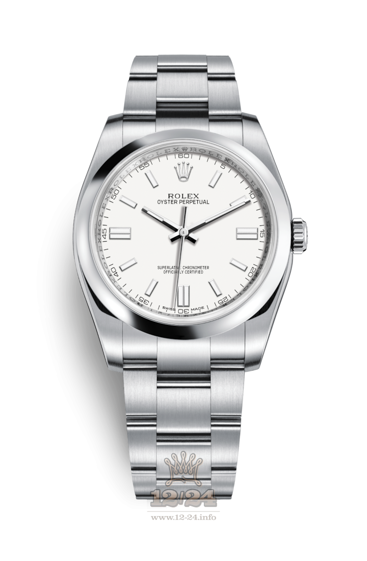 Rolex Oyster Perpetual Watch 116000-0012 36 mm Stainless steel Case White Dial