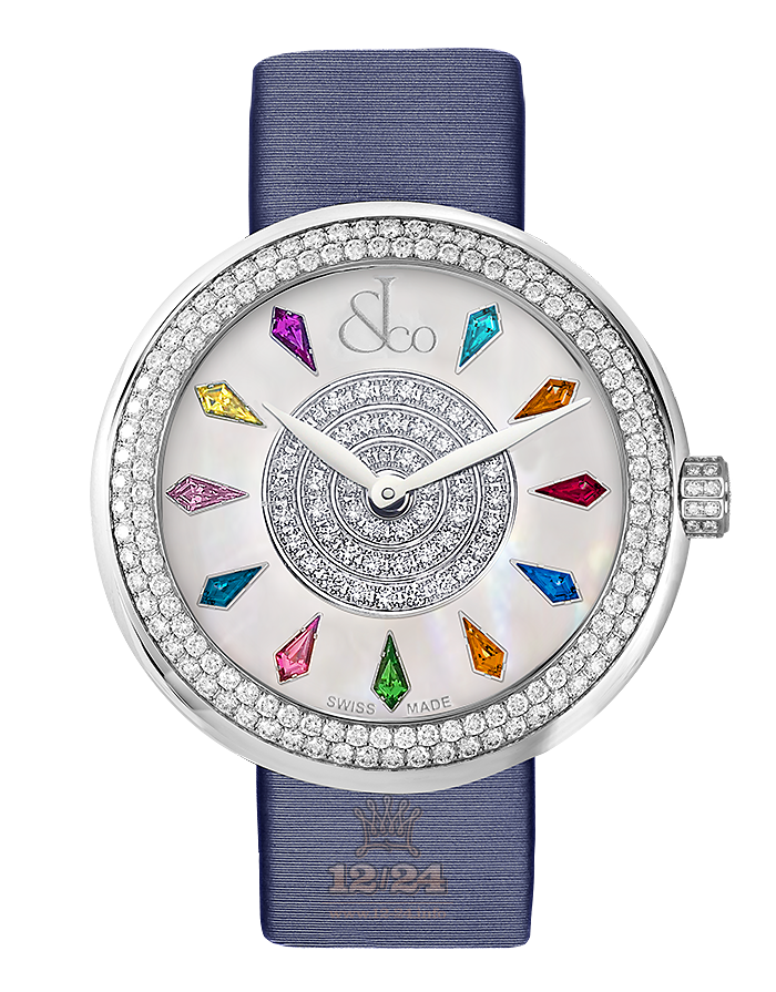 Jacob & Co Ladies Collection Watch 210.030.10.RT.KR.3NS 44 mm Stainless steel Case White Dial