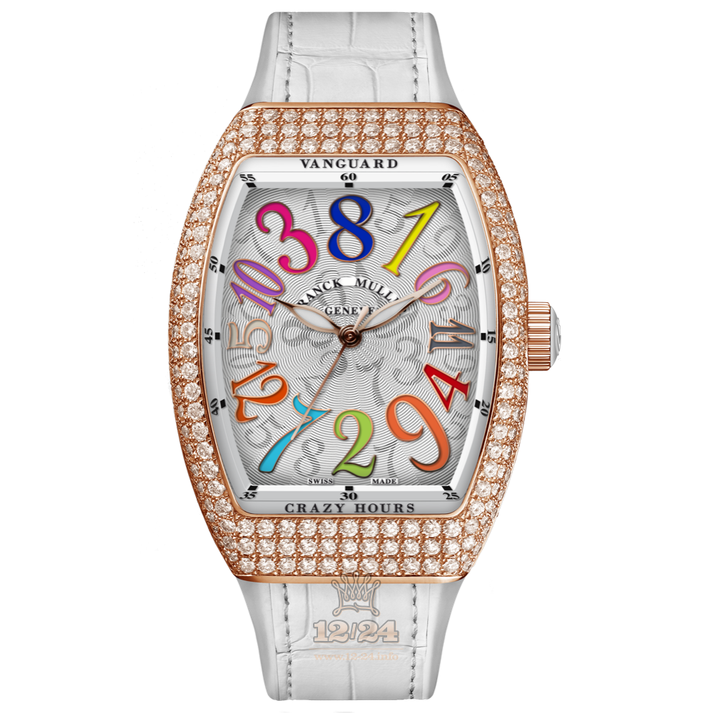 Franck Muller Vanguard Watch V 35 CH COL DRM D BC 35 mm Pink gold Case Silver Dial