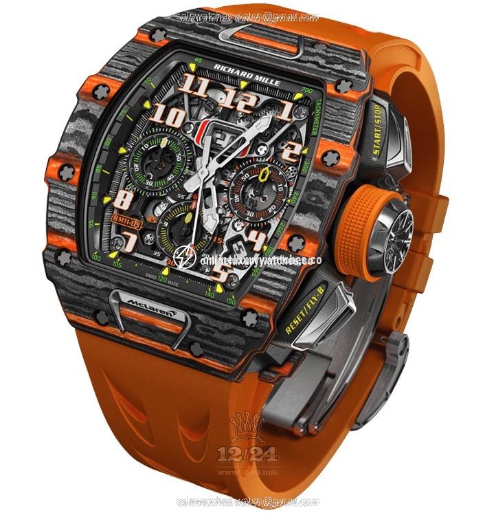 Richard Mille Men's Collection Watch RM 11-03 McLaren 50 mm Titanium Carbon Case