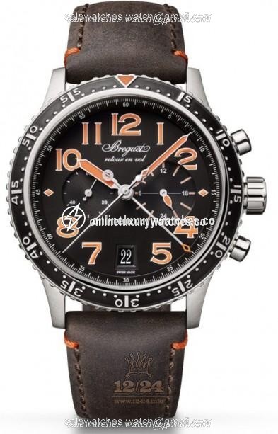Breguet Type XX / Type XXI Watch 3815TI/HO/3ZU 42 mm Titanium Case Black Dial