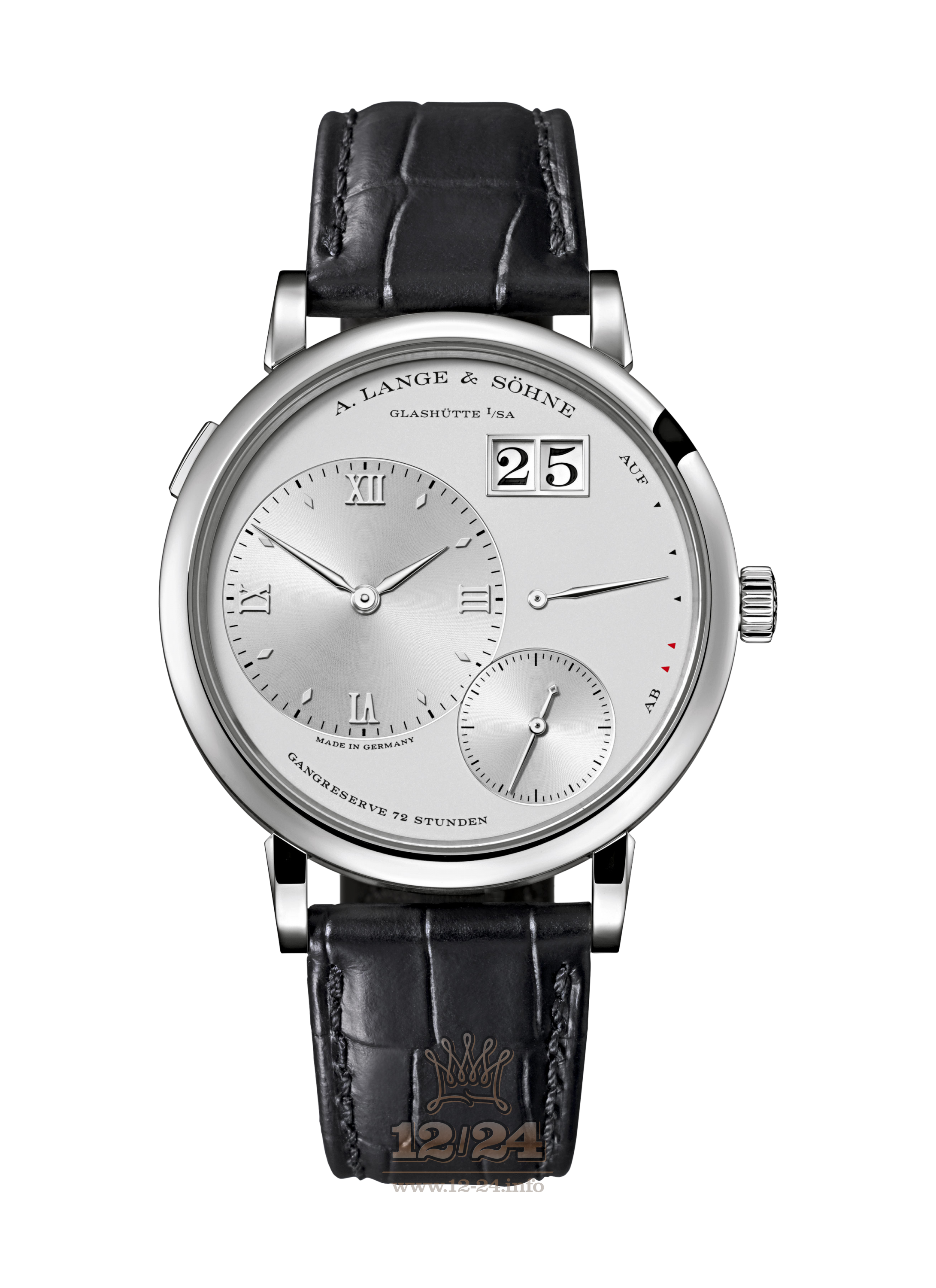 A.Lange & Sohne Lange 1 Watch 117.025 41 mm Platinum Case Silver Dial