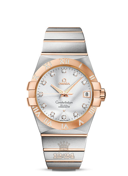 Omega Constellation Watch 123.25.38.21.52.003 38 mm Steel / Pink gold Case Silver Dial