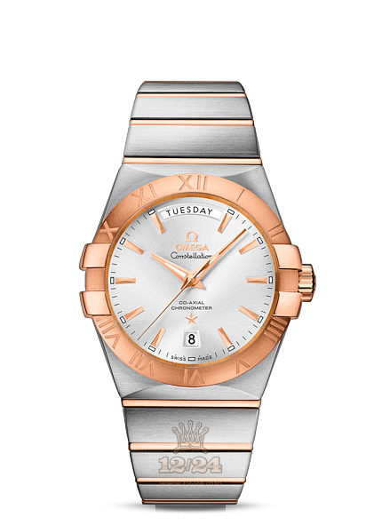 Omega Constellation Watch 123.20.38.22.02.001 38 mm Steel / Pink gold Case Silver Dial