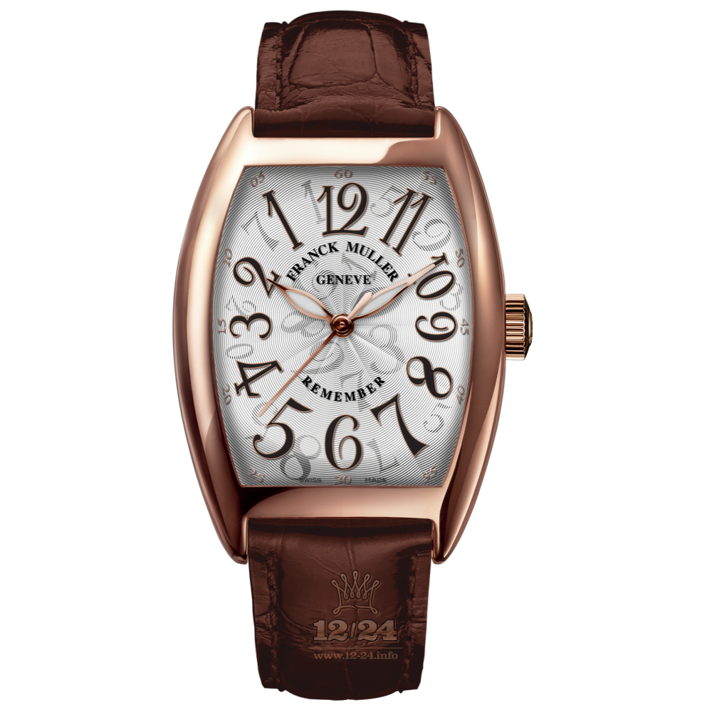 Franck Muller Cintree Curvex Watch 2850 B SC AT REM 43 mm Pink gold Case Silver Dial