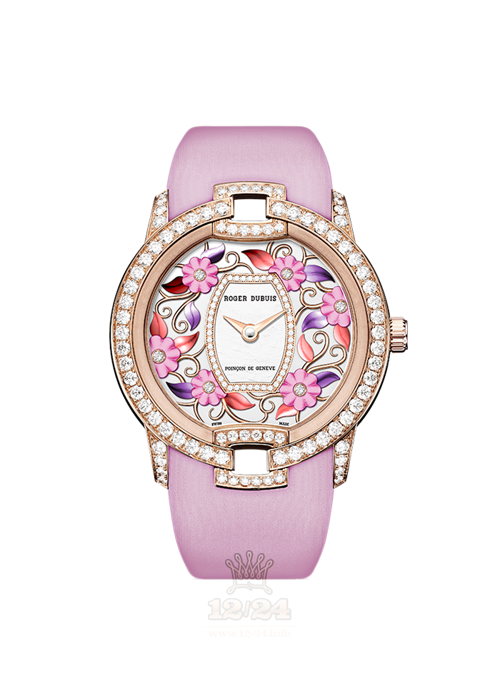 Roger Dubuis Velvet Watch RDDBVE0049 36 mm Pink gold Case Pink Purple Painted Dial