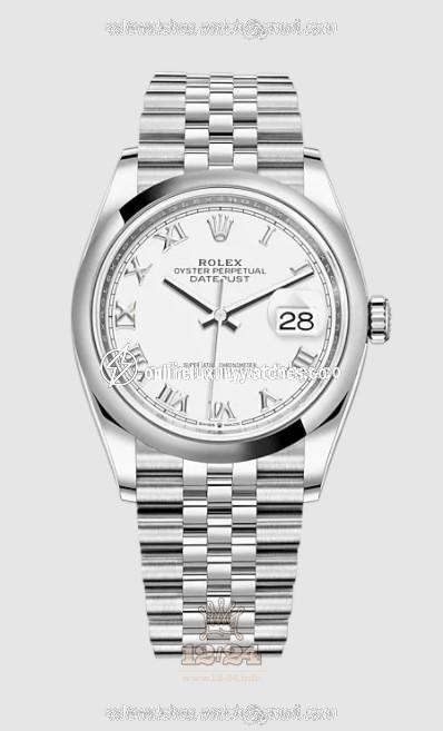 Rolex Datejust Watch 126200-0007 36 mm Stainless steel Case White Dial