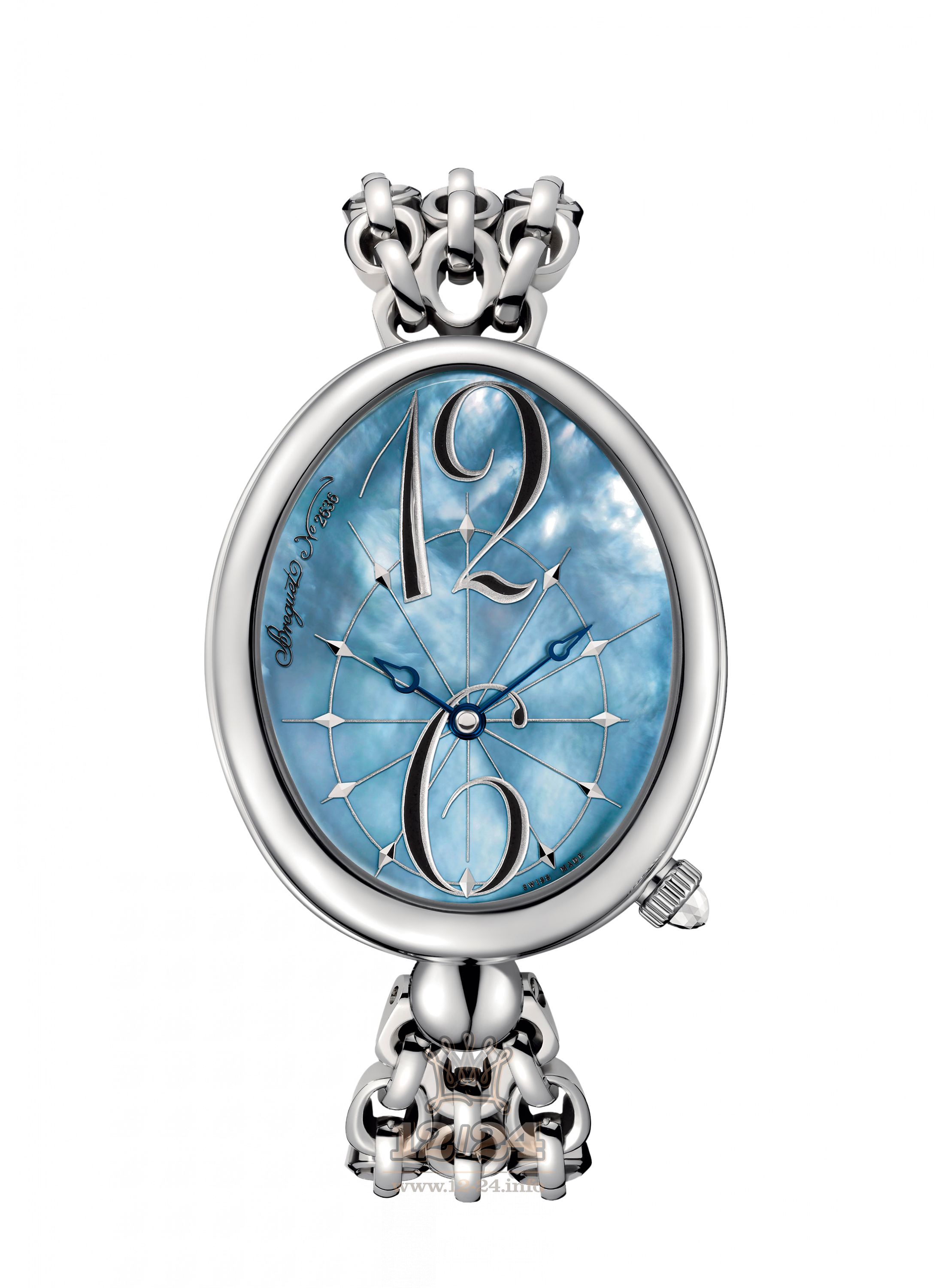 Breguet Reine de Naples Watch 8967ST/V8/J50 44 mm Stainless steel Case White Blue Dial