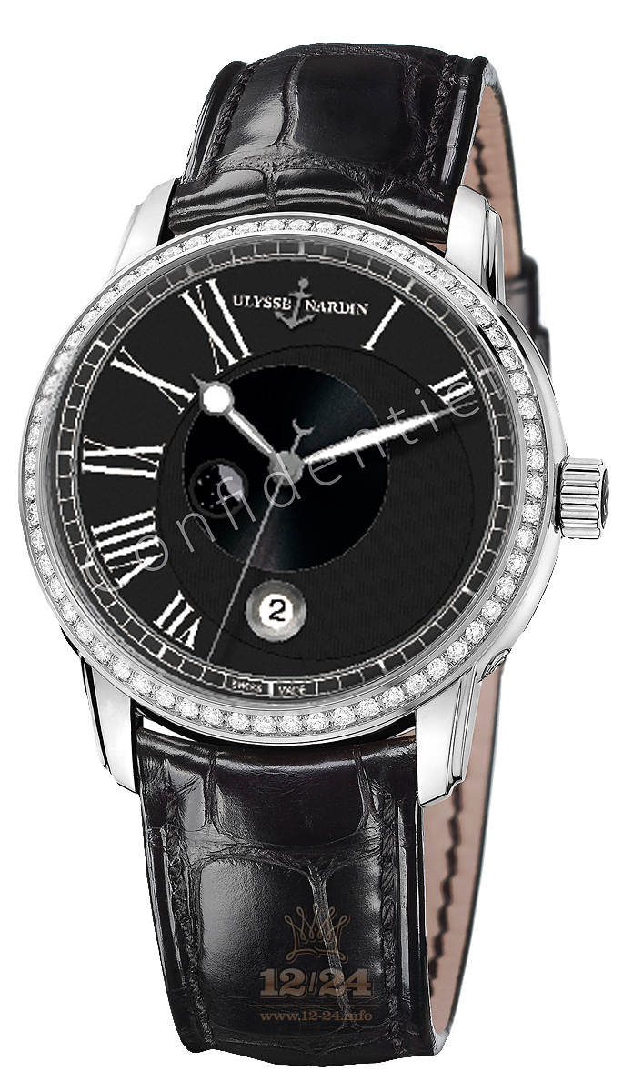 Ulysse Nardin Classic Watch 8293-122B-2/422 40 mm Stainless steel Case Black Dial