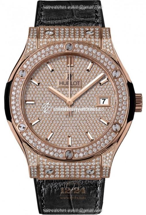 Hublot Classic Fusion Watch 581.OX.9010.LR.1704 33 mm Pink gold Case