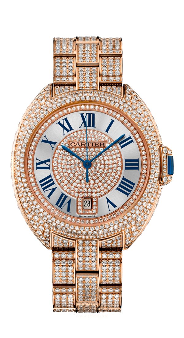 Cartier Cle de Cartier Watch HPI01041 40 mm Pink gold Case Silver Golden Dial