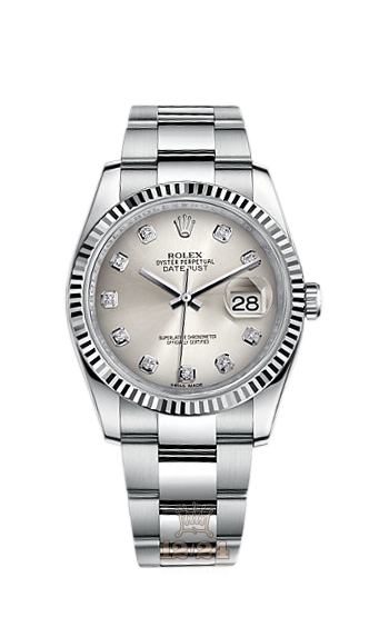 Rolex Datejust Watch 116234-0136 36 mm Steel / White gold Case Silver Dial