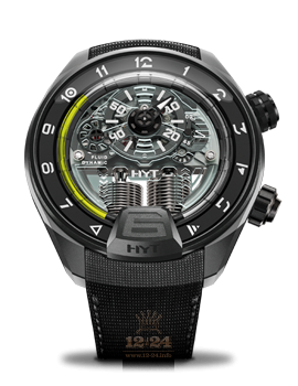 HYT H4 Watch 512-TD-65-GF-TS 51 mm Titanium DLC coating Case Silver Dial