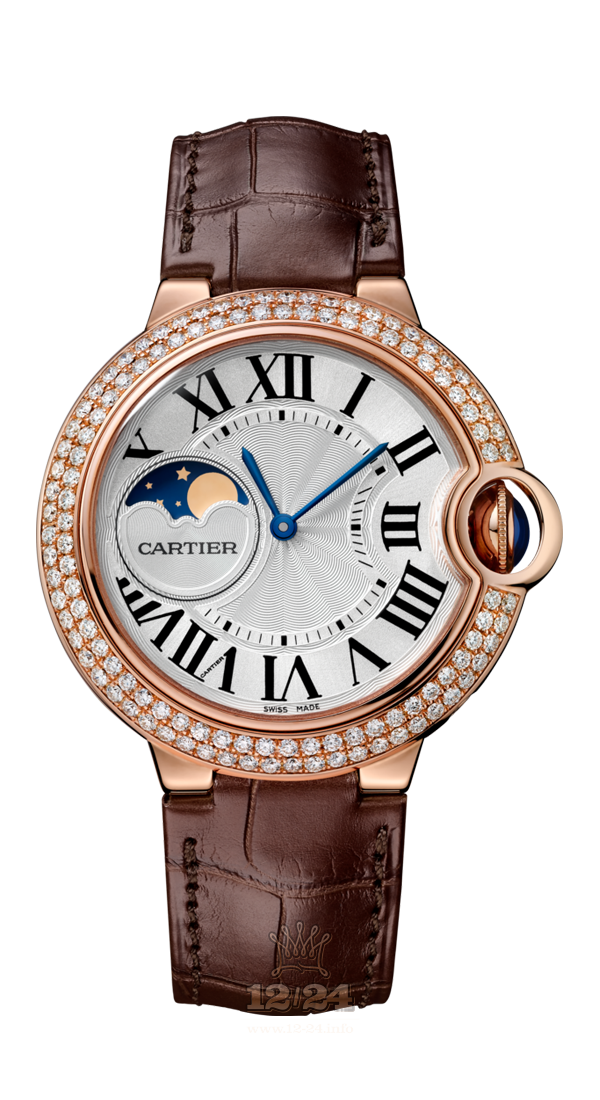 Cartier Ballon Bleu de Cartier Watch WJBB0027 37 mm Pink gold Case Silver Dial