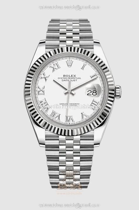 Rolex Datejust Watch 126334-0024 41 mm Stainless steel Case White Dial