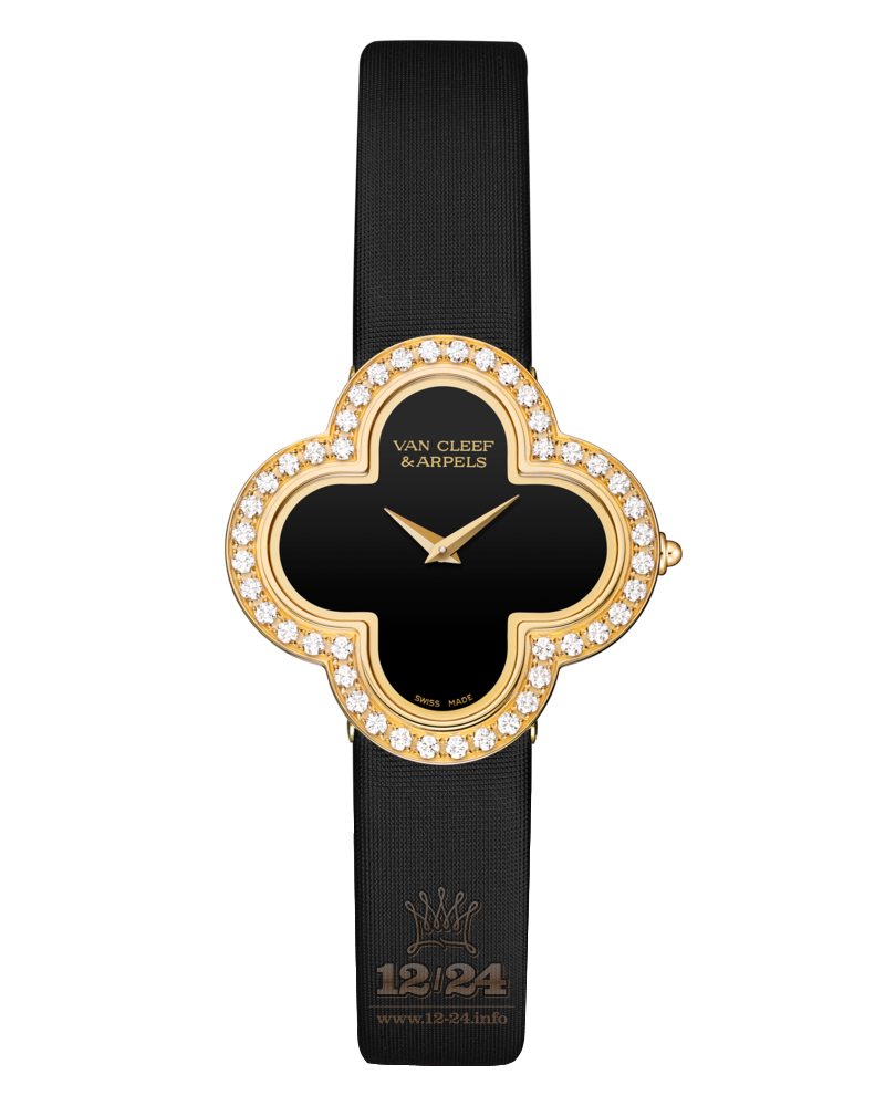 Van Cleef Alhambra Watch VCARN5HZ00 30 mm Yellow gold Case Black Dial