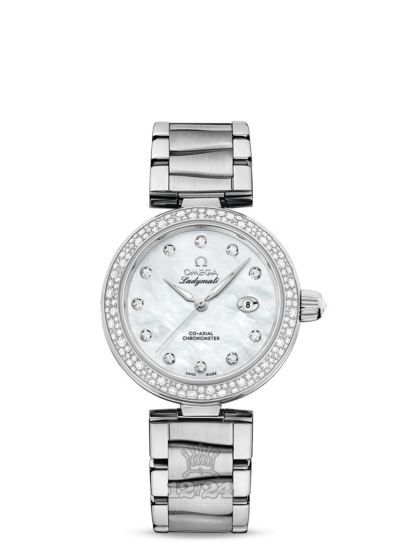 Omega Ladymatic Watch 425.35.34.20.55.002 34 mm Stainless steel Case White Dial