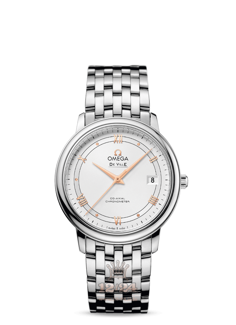 Omega Prestige Watch 424.10.37.20.02.002 37 mm Stainless steel Case Silver Dial