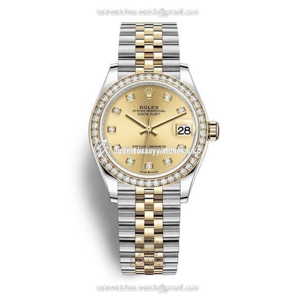 Rolex Datejust Watch 278383rbr-0026 31 mm Stainless steel Yellow gold Case Yellow Dial