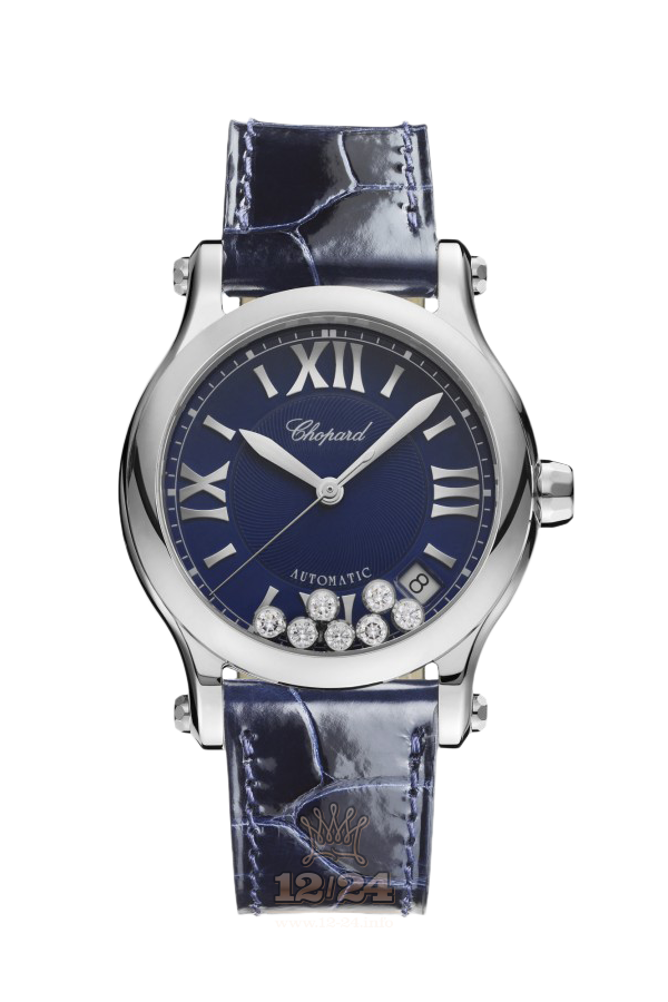 Chopard Happy Diamonds Watch 278559-3008 36 mm Stainless steel Case Dark blue Dial