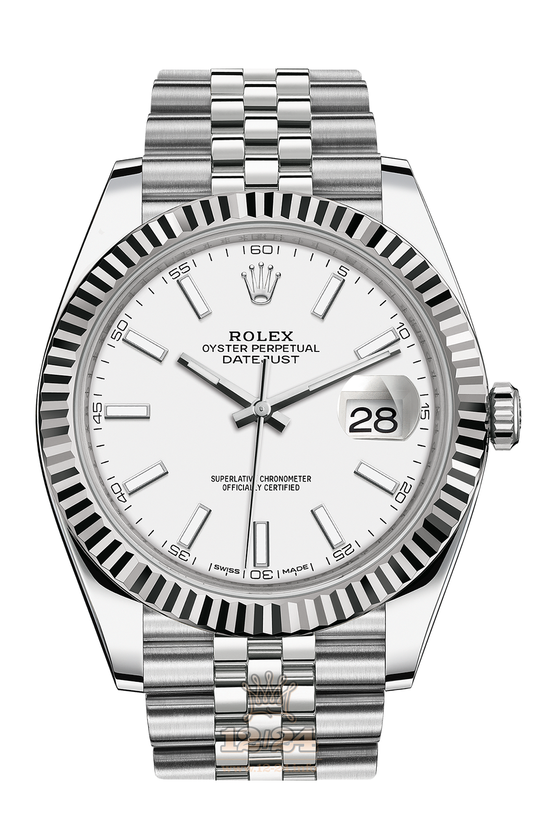 Rolex Datejust Watch 126334-0010 41 mm Steel / White gold Case White Dial