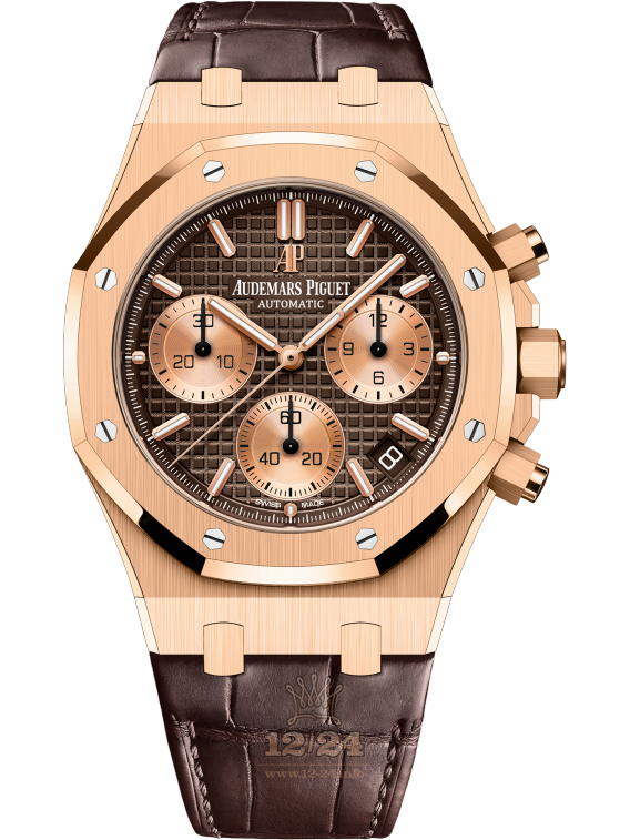 Audemars Piguet Royal Oak Watch 26239OR.OO.D821CR.01 41 mm Pink gold Case Brown (chocolate) Dial