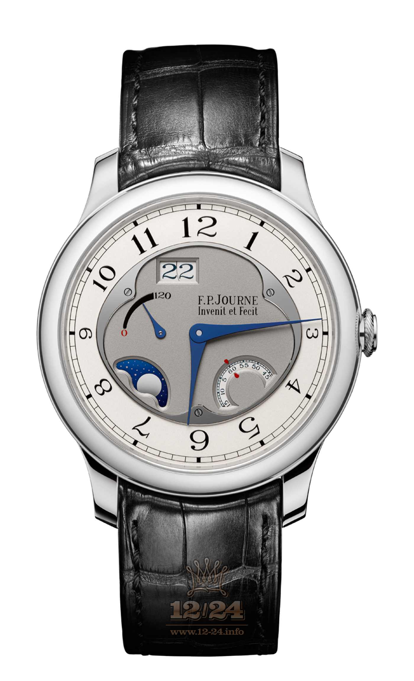 F.P.Journe Octa Watch FPJ-Co-Octa-Divine-D-CuirPl 36 mm Platinum Case White Gray Dial