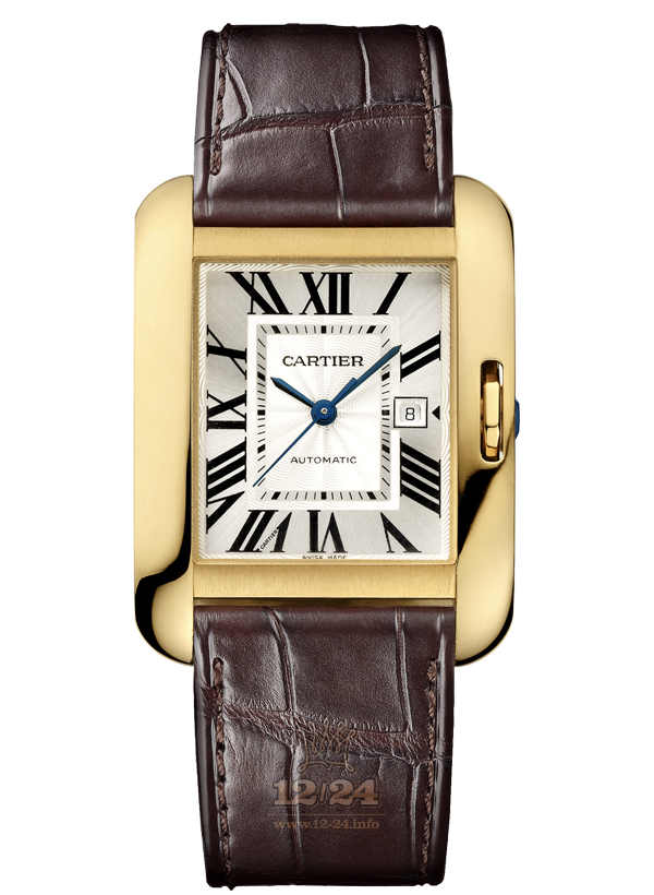 Cartier Tank Watch W5310030 30 mm Yellow gold Case Silver Dial