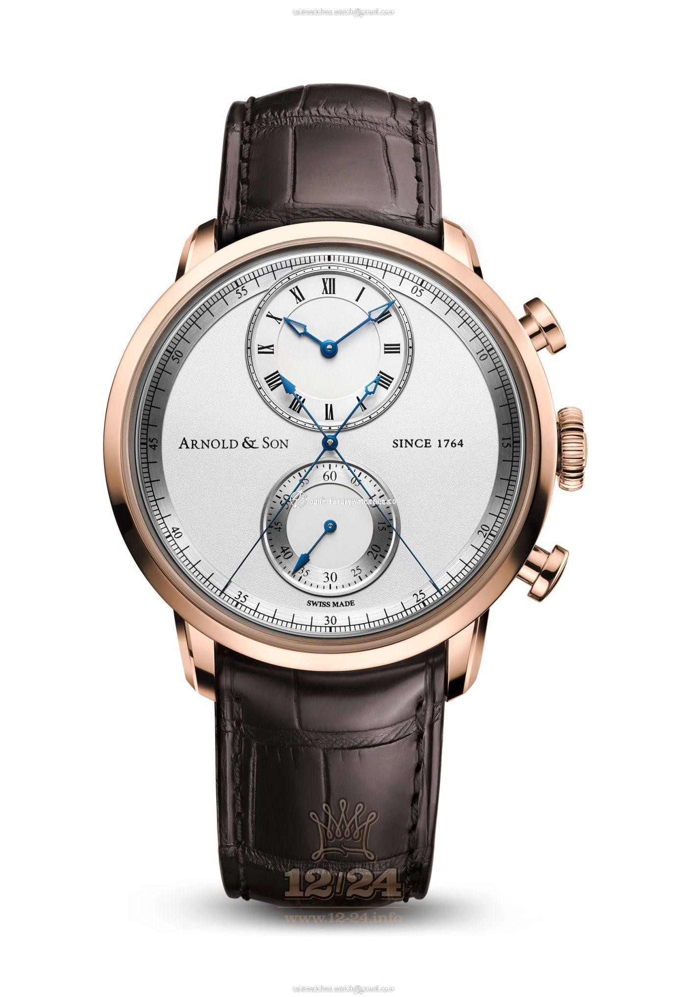 Arnold Son Instrument Collection Watch 1CHAR.S01A.C120A 44 mm Red gold Case Silver Dial