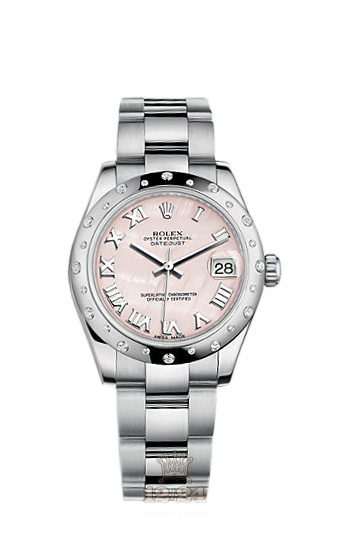 Rolex Lady-Datejust Watch 178344-0048 31 mm Steel / White gold Case Pink Dial