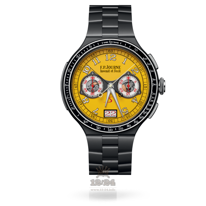 F.P.Journe Linesport Watch chronographe rattrapante titan 44 mm Titanium Case Yellow Dial