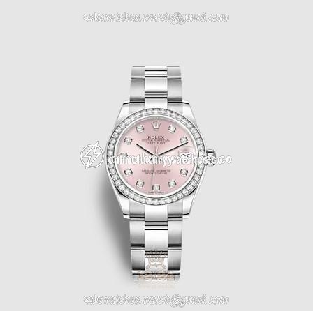 Rolex Datejust Watch 278384rbr-0035 31 mm Stainless steel White gold Case Pink Dial