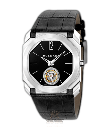 Bvlgari Octo Watch 102138 BGO40BPLTBXT 40 mm Platinum Case Black Dial