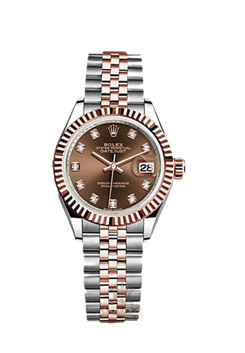 Rolex Datejust Watch 279171-0011 28 mm Steel / Pink gold Case Brown (chocolate) Dial