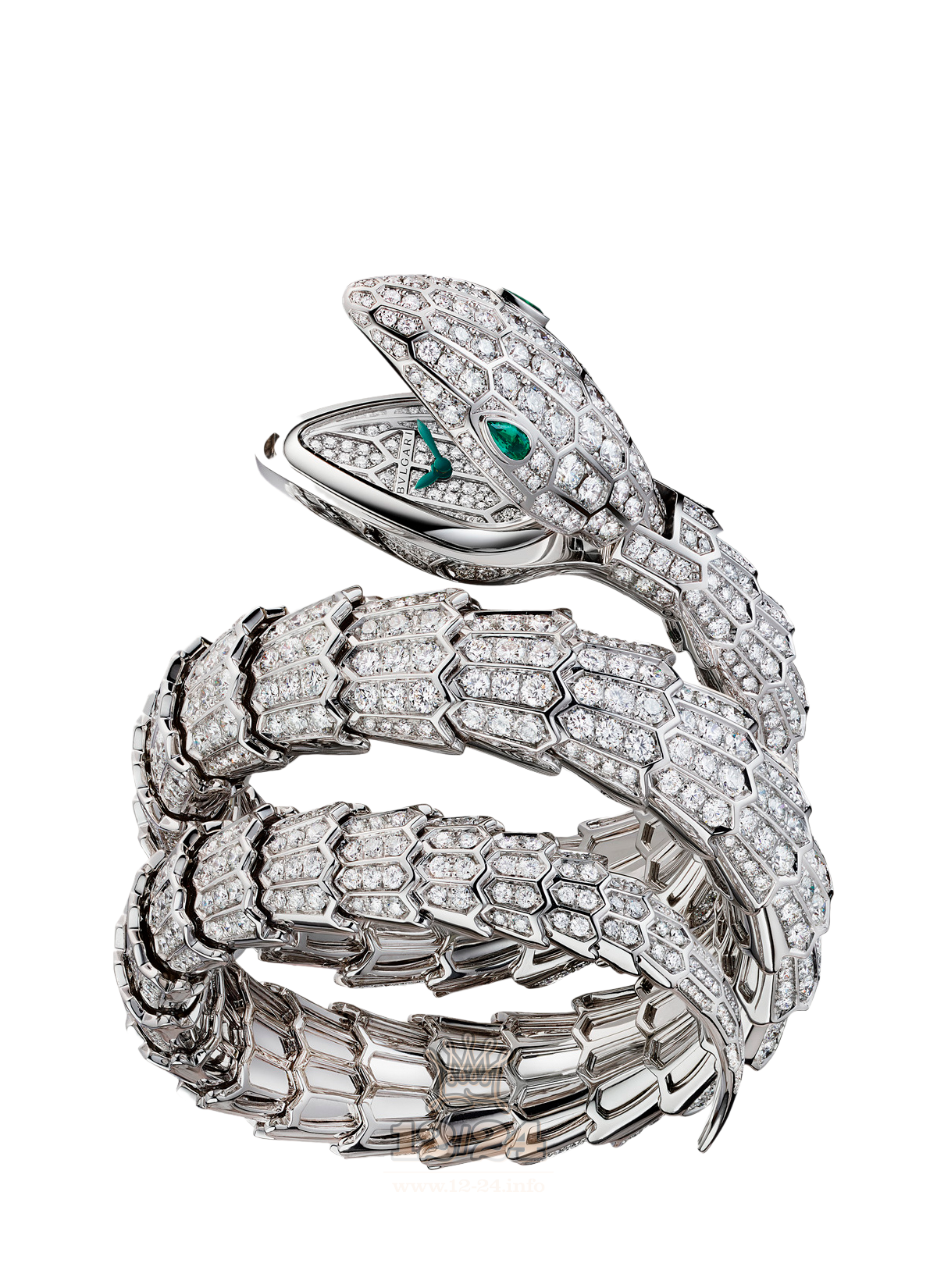 Bvlgari Serpenti Watch 102701 SPW40D2GD2D2.2T 40 mm White gold Case Silver Dial