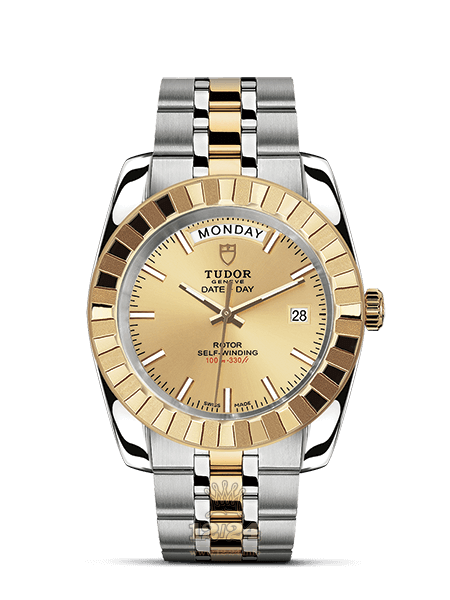 Tudor Classic Watch M23013-0023 41 mm Steel / Yellow gold Case Golden Dial