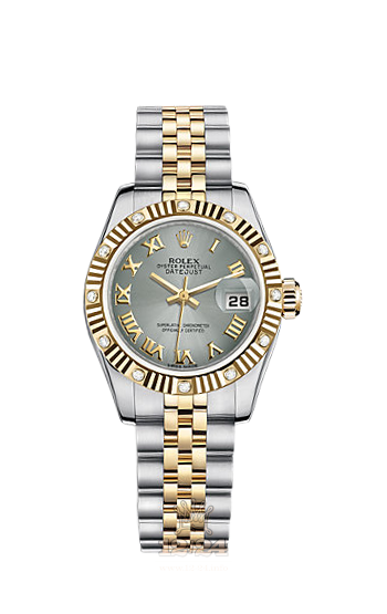 Rolex Lady-Datejust Watch 179313-0090 26 mm Steel / Yellow gold Case Gray Dial