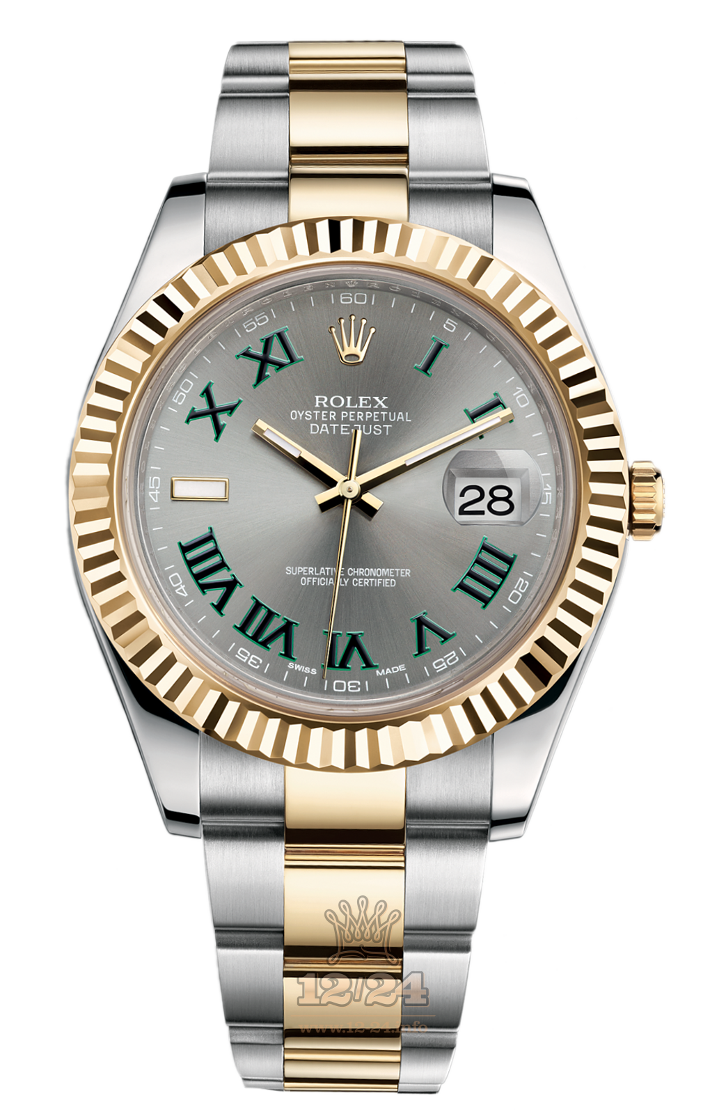 Rolex Datejust Watch 116333-0001 41 mm Steel / Yellow gold Case Gray Dial