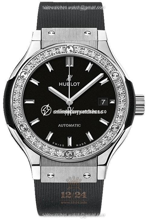 Hublot Classic Fusion Watch 565.NX.1470.LR.1204 38 mm Titanium Case Black Dial