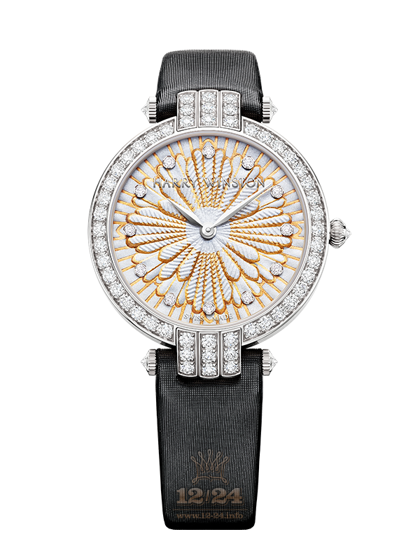 Harry Winston The Premier Collection Watch PRNAHM36WW020 36 mm White gold Case White Golden Dial