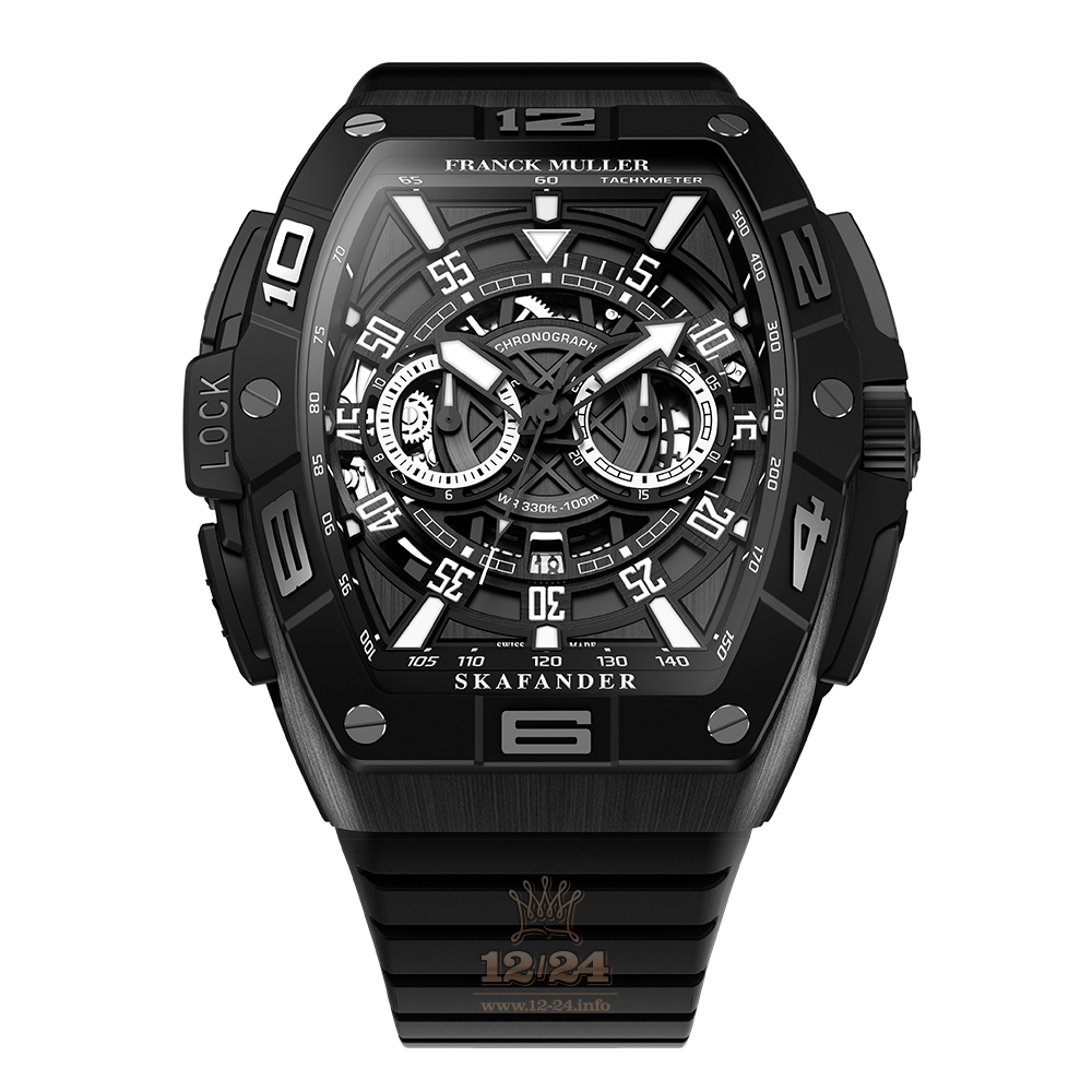 Franck Muller Skafander Watch SKF 46 DV SC DT TTNRBR TTNR JA 46 mm Titanium Case Black Dial