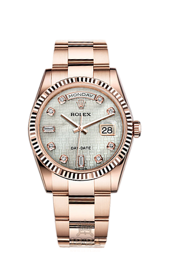 Rolex Day-Date Watch 118235f-0112 36 mm Pink gold Case White Dial